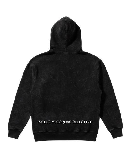 Metal Advocate Acid Wash Hoodie - White Logo