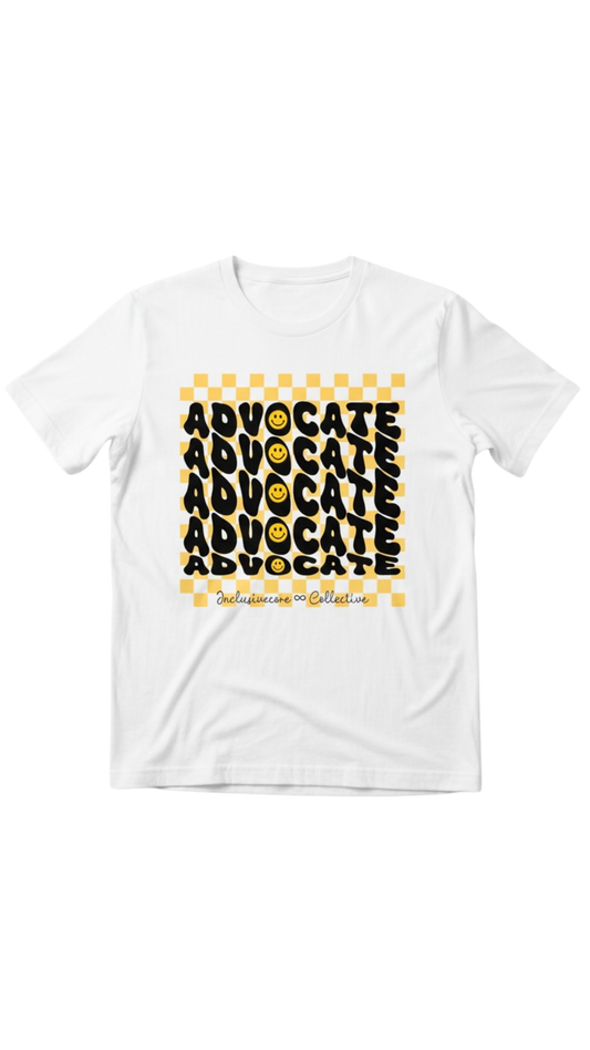 Advocate Checkers - White Adult Unisex Tee