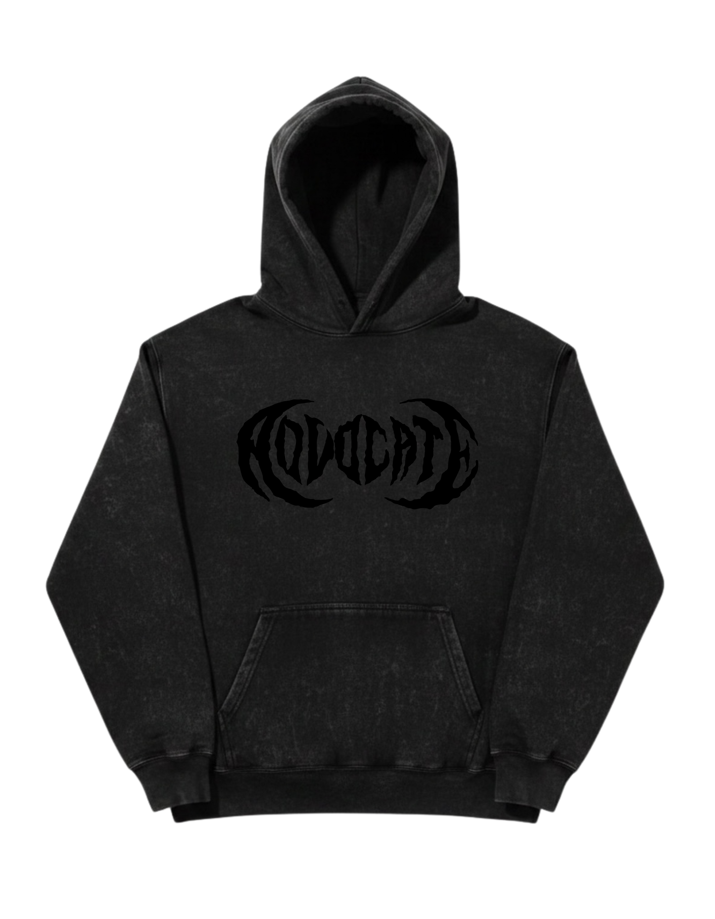 Metal Advocate Acid Wash Hoodie - Black Logo
