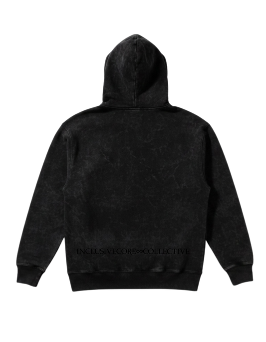 Metal Advocate Acid Wash Hoodie - Black Logo