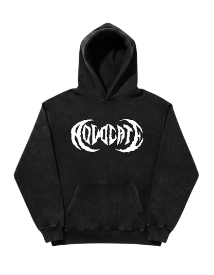 Metal Advocate Acid Wash Hoodie - White Logo