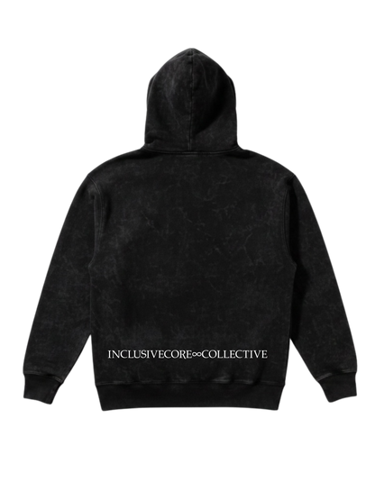 Metal Advocate Acid Wash Hoodie - White Logo