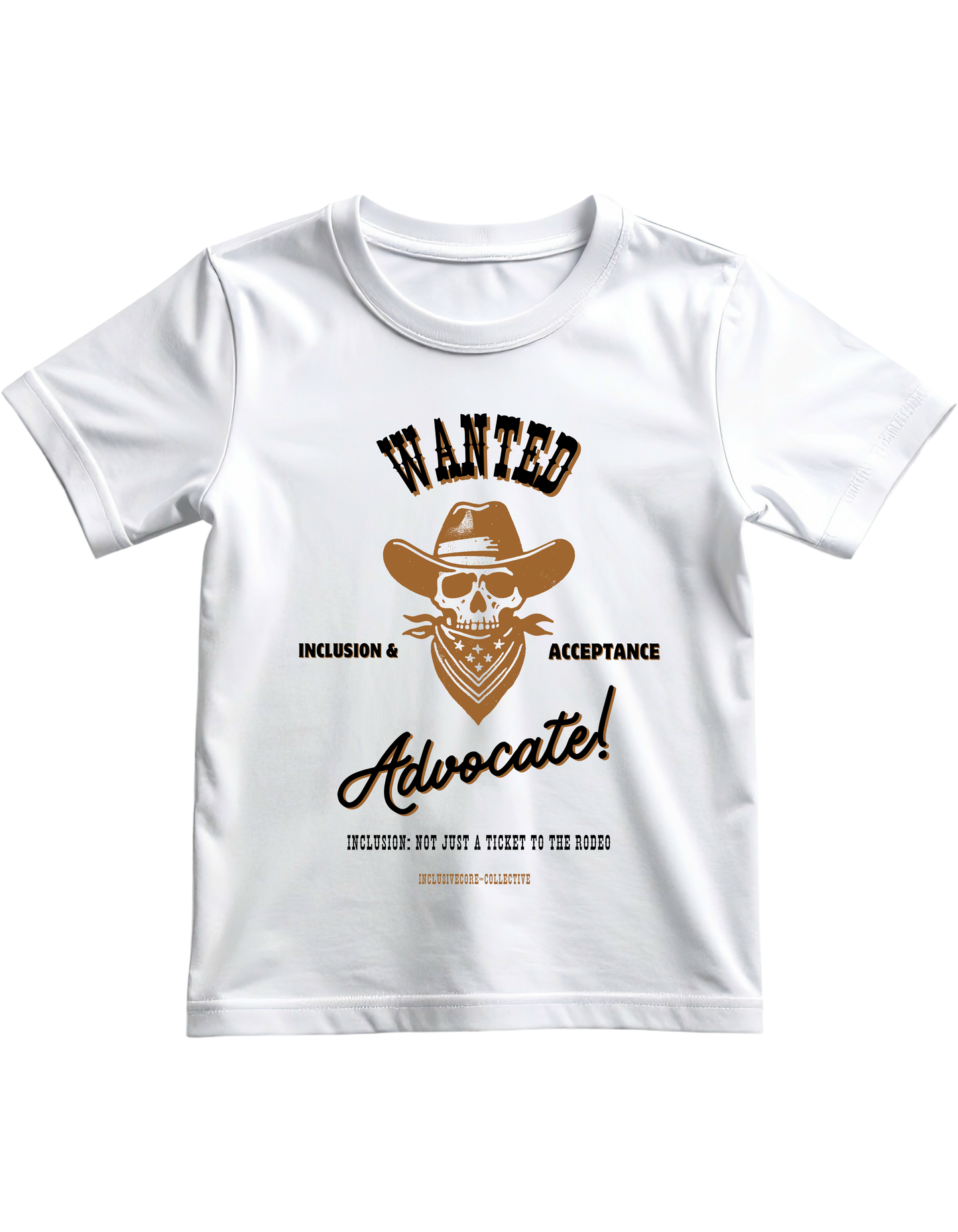 WANTED - White with Black Font Youth Unisex Tee