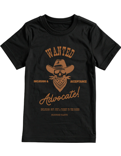 WANTED - Black and Brown Adult Unisex Tee